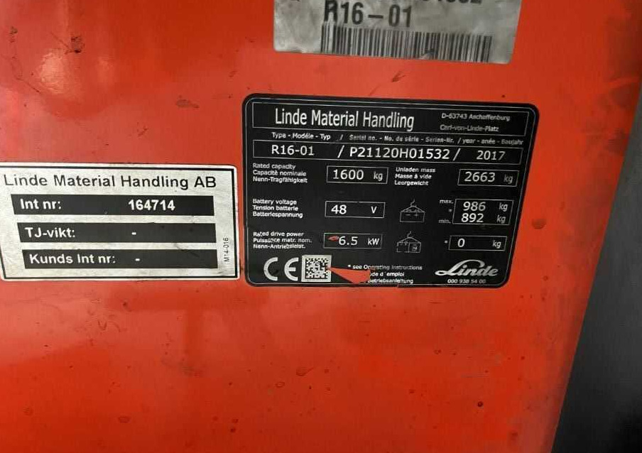 Linde R16-01 - Reach truck: afbeelding 4 Linde R16-01 - Reach truck: afbeelding 4