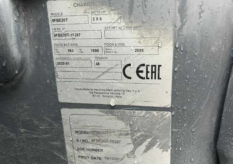 Toyota 8FBE20T - Elektrische heftruck: afbeelding 4 Toyota 8FBE20T - Elektrische heftruck: afbeelding 4