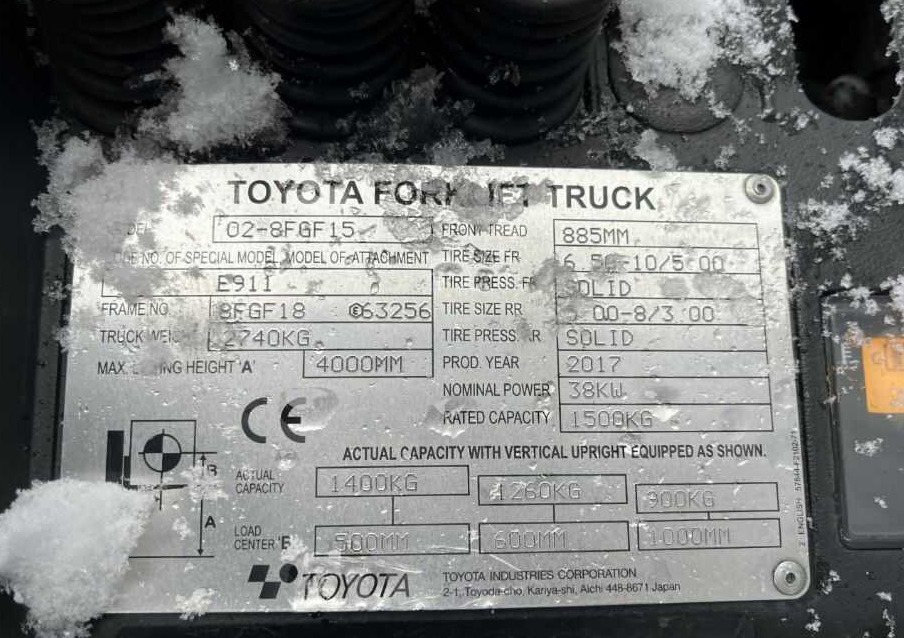Toyota 8FGF15 - LPG heftruck: afbeelding 4 Toyota 8FGF15 - LPG heftruck: afbeelding 4