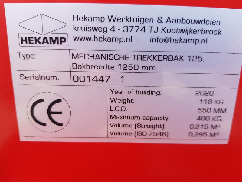 Mechanische kiepbak 125 - Bak: afbeelding 5 Mechanische kiepbak 125 - Bak: afbeelding 5