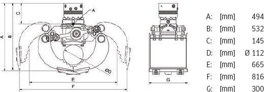 Nieuw Grijper voor Bouwmachine DMS SG2030 inkl. Rotator Sortiergreifer / NEU: afbeelding 10