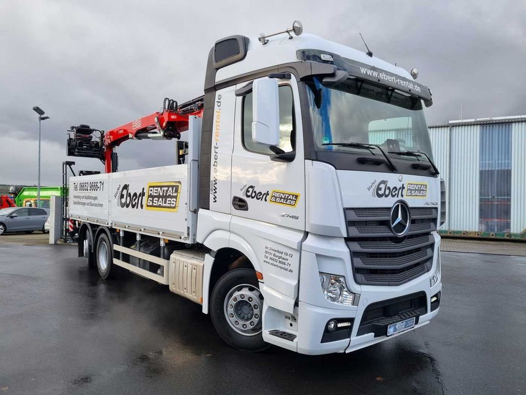 Mercedes-Benz Actros 2745 L 6x2 Baustoffpritsche+Kran Retarder - Vrachtwagen met open laadbak, Kraanwagen: afbeelding 3 Mercedes-Benz Actros 2745 L 6x2 Baustoffpritsche+Kran Retarder - Vrachtwagen met open laadbak, Kraanwagen: afbeelding 3