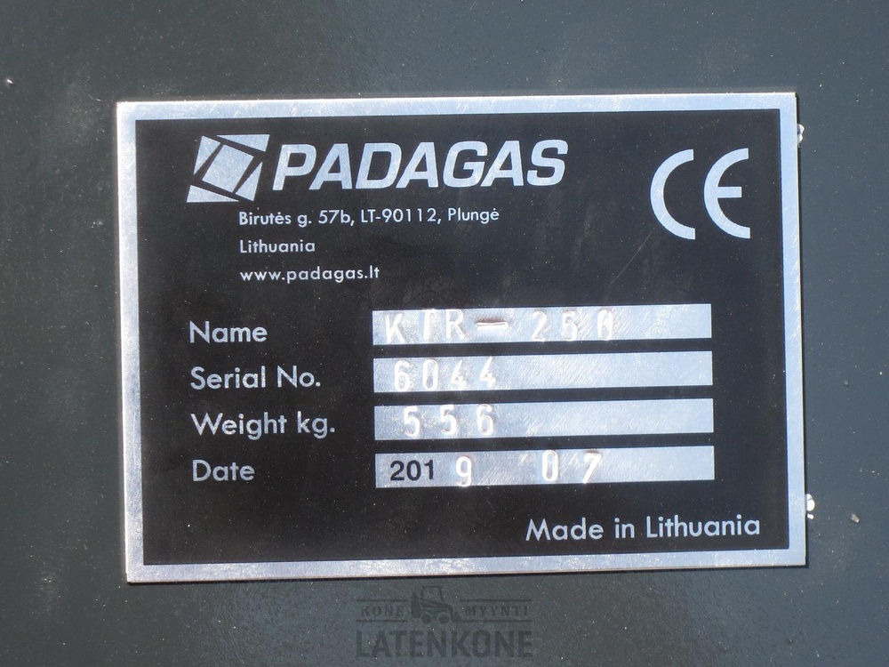 Bak voor Bouwmachine Padagas Kurottajan kauha 245cm 3.1m3 ilman sovitetta: afbeelding 9
