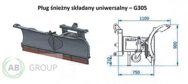 ArkMet pług śnieżny składany G305.300, 3 m - Sneeuwschuif voor Landbouwmachine: afbeelding 2 ArkMet pług śnieżny składany G305.300, 3 m - Sneeuwschuif voor Landbouwmachine: afbeelding 2