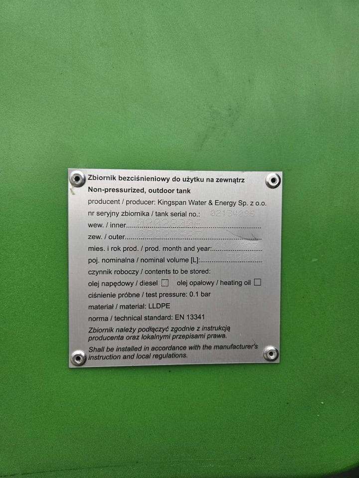 KINGSPAN zbiornik FuelMaster 5000 - Tank: afbeelding 2 KINGSPAN zbiornik FuelMaster 5000 - Tank: afbeelding 2