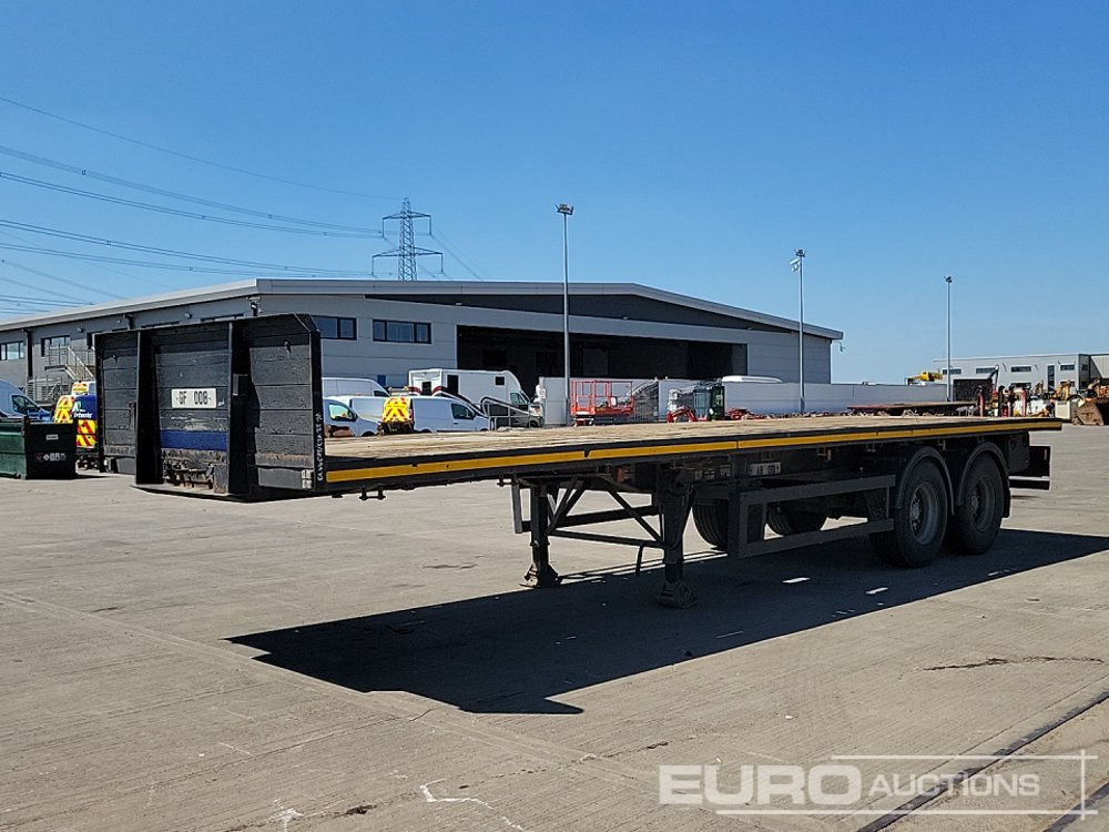 1999 Don-Bur Twin Axle Flatbed Trailer - Open bak met boorden oplegger: afbeelding 1 1999 Don-Bur Twin Axle Flatbed Trailer - Open bak met boorden oplegger: afbeelding 1