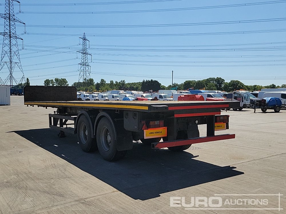 1999 Don-Bur Twin Axle Flatbed Trailer - Open bak met boorden oplegger: afbeelding 3 1999 Don-Bur Twin Axle Flatbed Trailer - Open bak met boorden oplegger: afbeelding 3