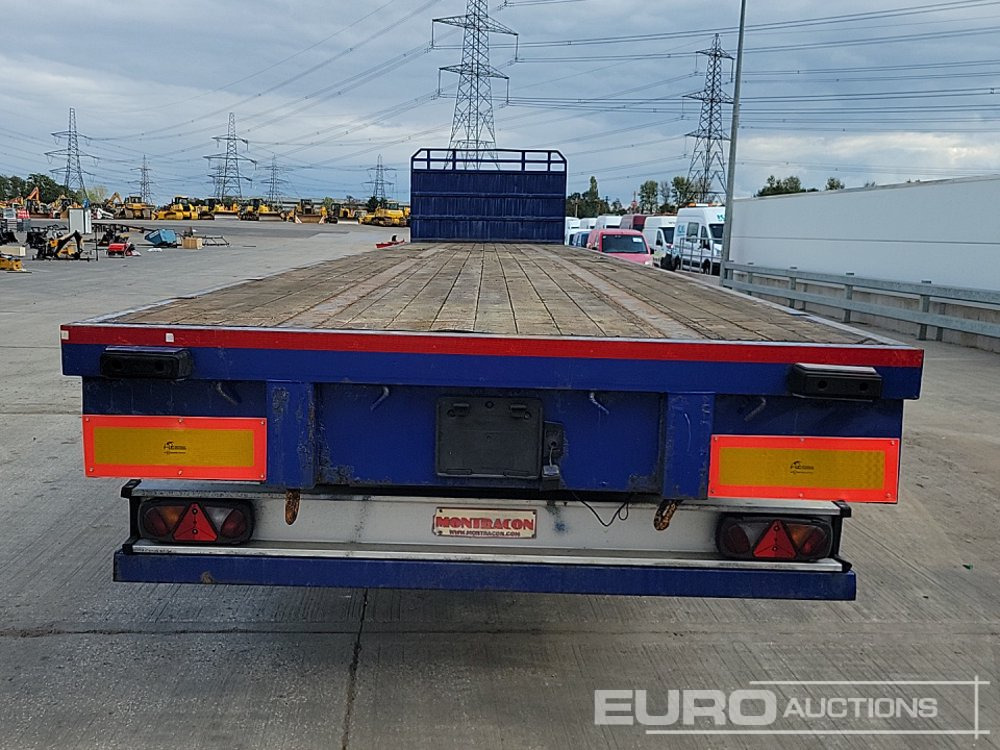 2005 Montracon Tri Axle Flatbed Trailer - Open bak met boorden oplegger: afbeelding 4 2005 Montracon Tri Axle Flatbed Trailer - Open bak met boorden oplegger: afbeelding 4