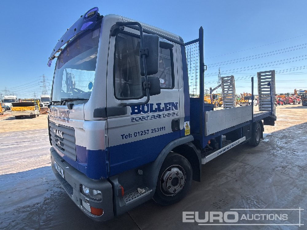 2006 MAN 4x2 Beavertail Plant Lorry, Winch, Ramps, Automatic Gearbox (Electrical Fault) - Autovrachtwagen vrachtwagen: afbeelding 1 2006 MAN 4x2 Beavertail Plant Lorry, Winch, Ramps, Automatic Gearbox (Electrical Fault) - Autovrachtwagen vrachtwagen: afbeelding 1