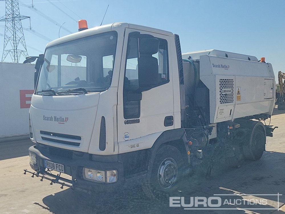2008 Iveco 4x2 Sweeper Lorry, Scarab Merlin Body, Reverse Camera, Manual Gearbox - Veegwagen: afbeelding 1 2008 Iveco 4x2 Sweeper Lorry, Scarab Merlin Body, Reverse Camera, Manual Gearbox - Veegwagen: afbeelding 1