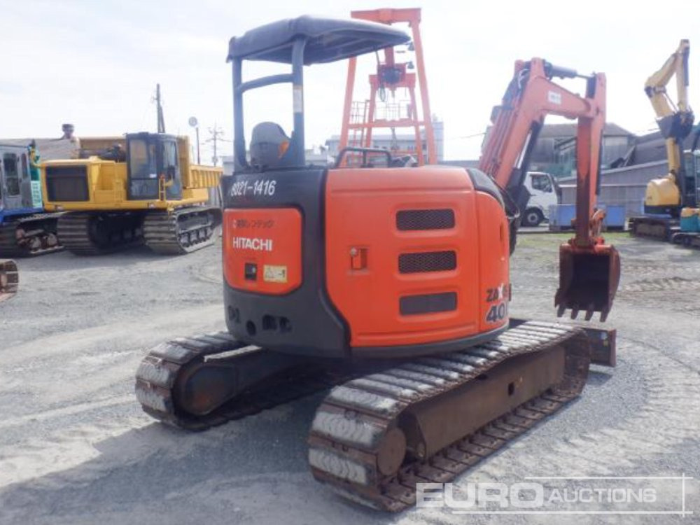 2013 Hitachi ZX40U-5A Rubber Block Pads, Blade, Offset, Bucket - Minigraafmachine: afbeelding 2 2013 Hitachi ZX40U-5A Rubber Block Pads, Blade, Offset, Bucket - Minigraafmachine: afbeelding 2