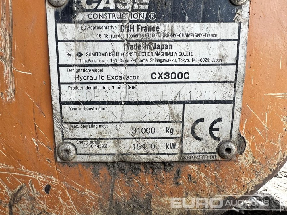 2014 Case CX300C - Rupsgraafmachine: afbeelding 5 2014 Case CX300C - Rupsgraafmachine: afbeelding 5