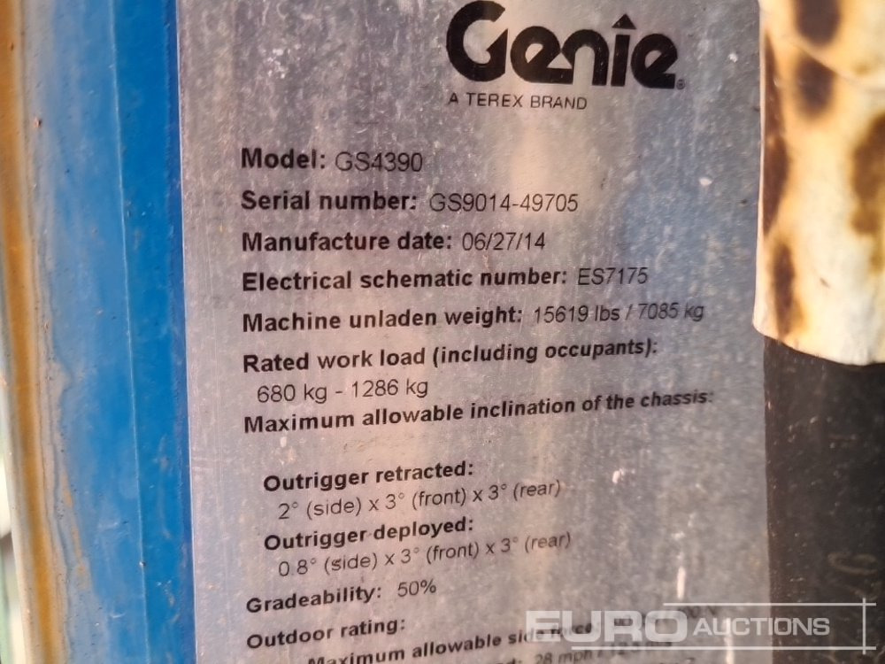 Hoogwerker 2014 Genie GS4390: afbeelding 39