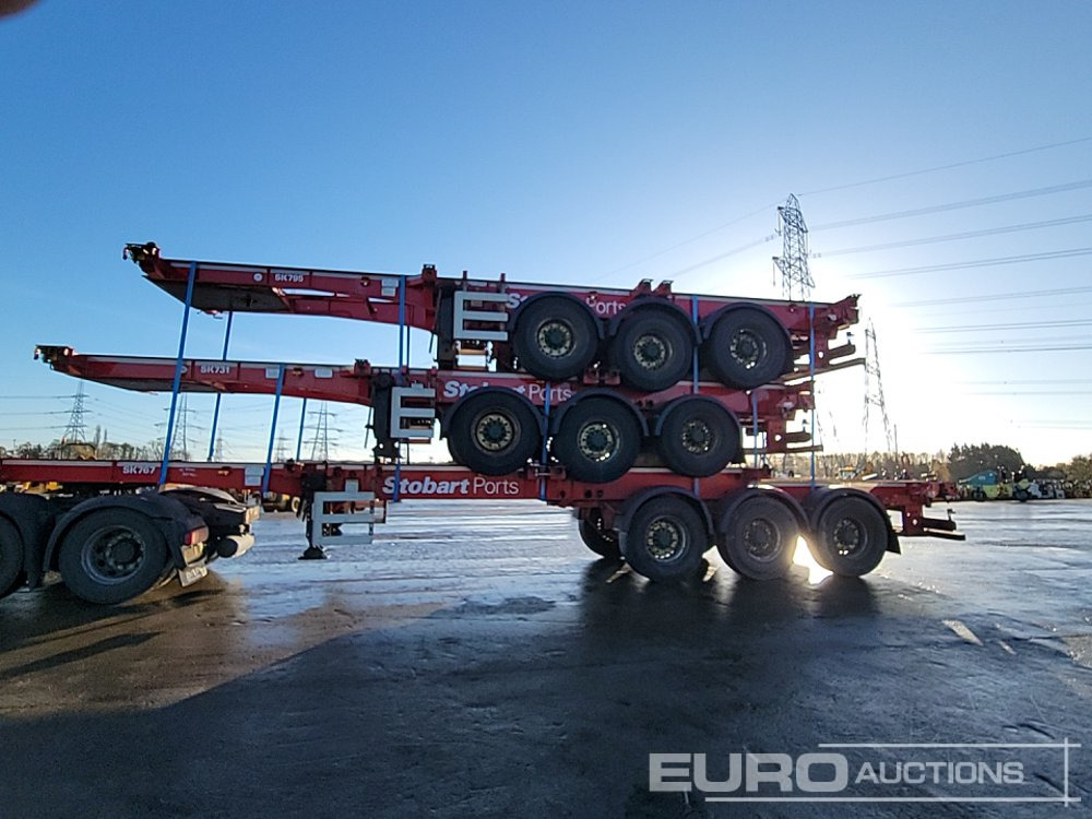 2015 SDC Tri Axle Sliding Skeletal Trailer (3 of) - Open bak met boorden oplegger: afbeelding 2 2015 SDC Tri Axle Sliding Skeletal Trailer (3 of) - Open bak met boorden oplegger: afbeelding 2