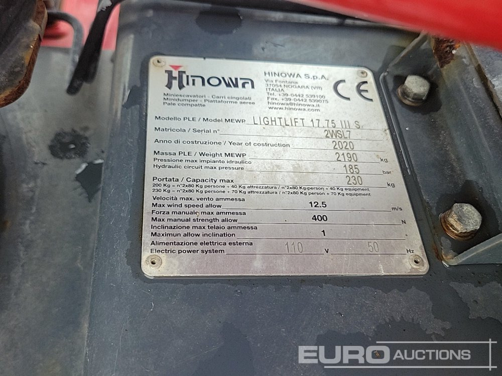 Hoogwerker 2020 Hinowa 17.75: afbeelding 40