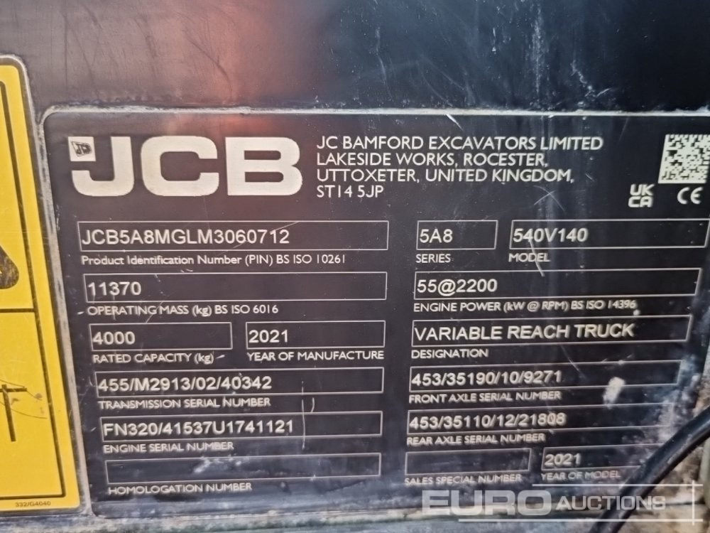 Verreiker 2021 JCB 540-140 Hi Viz: afbeelding 41