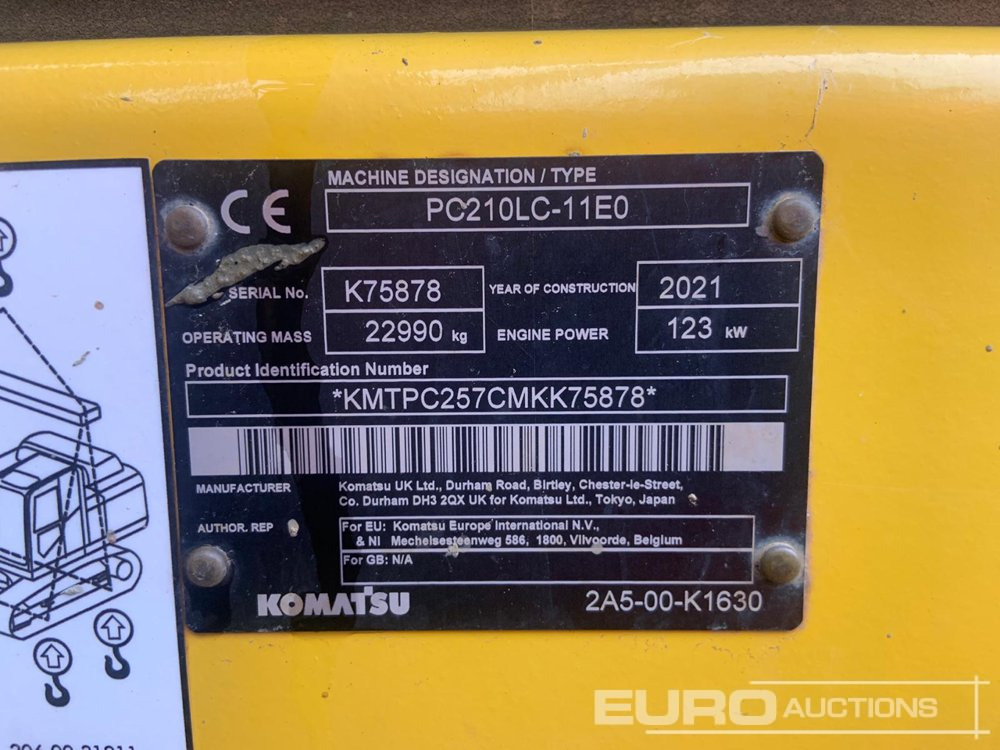 Rupsgraafmachine 2021 Komatsu PC210LC-11E0: afbeelding 15 Rupsgraafmachine 2021 Komatsu PC210LC-11E0: afbeelding 15