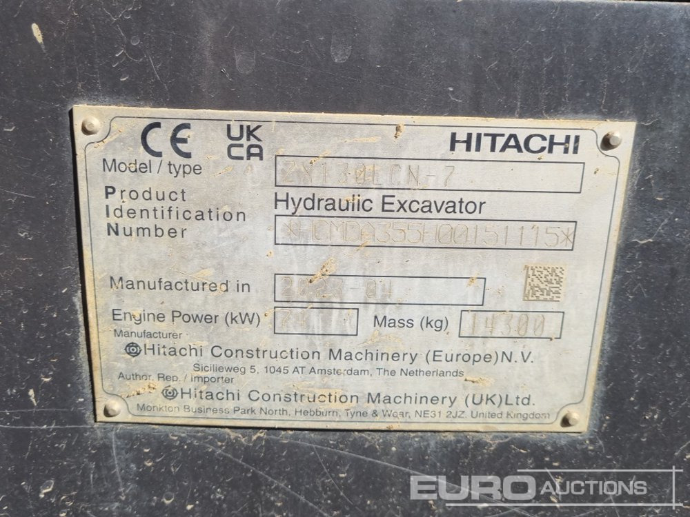 Rupsgraafmachine 2023 Hitachi ZX130LCN-7: afbeelding 45