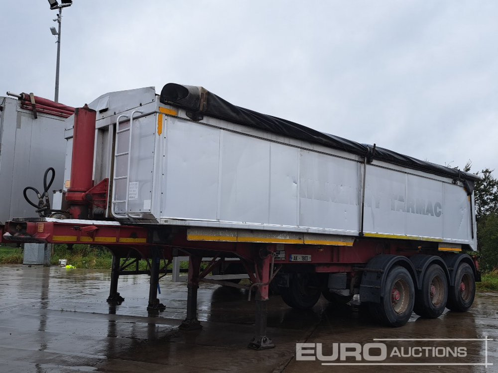 Dennison Tri Axle Bluk Tipping Trailer, Roll Over Cover - Kipper oplegger: afbeelding 1 Dennison Tri Axle Bluk Tipping Trailer, Roll Over Cover - Kipper oplegger: afbeelding 1