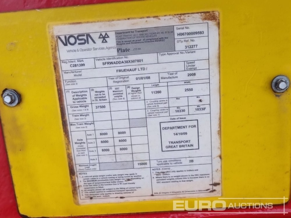 Kipper oplegger Fruehauf Tri Axle Bulk Tipper Trailer, Easy Sheet: afbeelding 35 Kipper oplegger Fruehauf Tri Axle Bulk Tipper Trailer, Easy Sheet: afbeelding 35