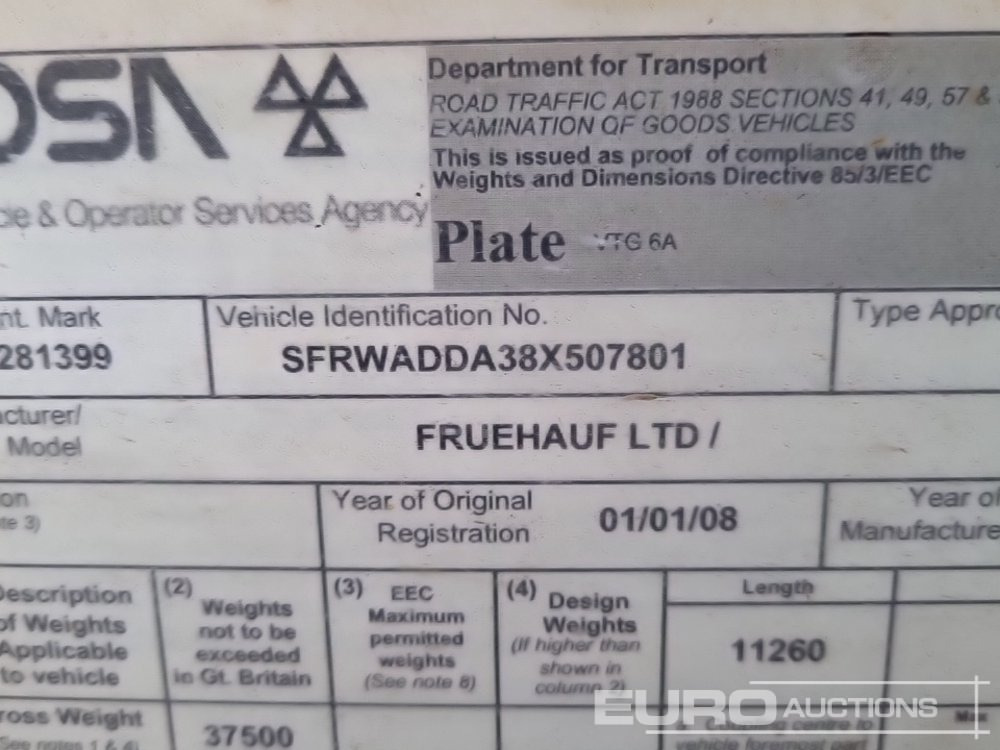 Kipper oplegger Fruehauf Tri Axle Bulk Tipper Trailer, Easy Sheet: afbeelding 36 Kipper oplegger Fruehauf Tri Axle Bulk Tipper Trailer, Easy Sheet: afbeelding 36