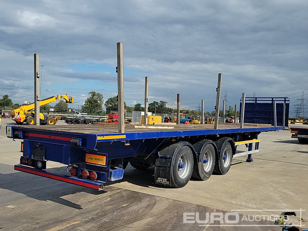 Haldex Tri Axle Flatbed Trailer - Open bak met boorden oplegger: afbeelding 5 Haldex Tri Axle Flatbed Trailer - Open bak met boorden oplegger: afbeelding 5