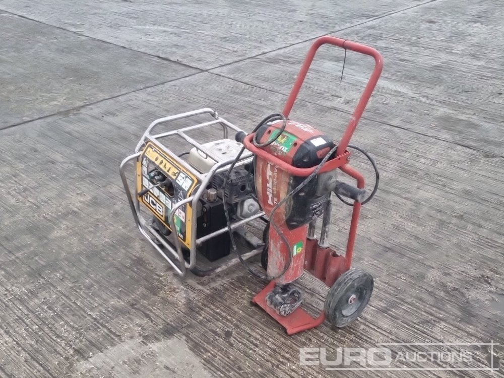 JCB Beaver Hydraulic Powerpack, Hilti TE3000-AVR 110 Volt Handheld Breaker, Trolly - Asfaltmachine: afbeelding 1 JCB Beaver Hydraulic Powerpack, Hilti TE3000-AVR 110 Volt Handheld Breaker, Trolly - Asfaltmachine: afbeelding 1