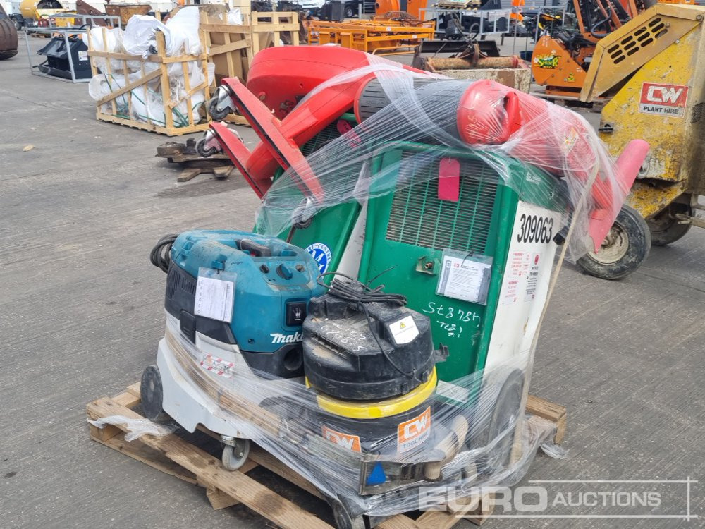 Makita 230Volt Industrial Dry Vacuum Cleaner, V-TUF 110Volt Industrial Dry Vacuum Cleaner, Ebac Electric Dehumidifier (2 of), Electric Space Heater (2 of) - Bouwmaterieel: afbeelding 1 Makita 230Volt Industrial Dry Vacuum Cleaner, V-TUF 110Volt Industrial Dry Vacuum Cleaner, Ebac Electric Dehumidifier (2 of), Electric Space Heater (2 of) - Bouwmaterieel: afbeelding 1
