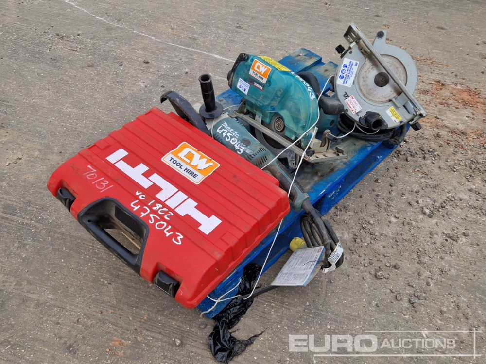 Makkta 110Volt Circular Saw (2 of), Makita GA9020 110Volt Angle Grinder, Hilti TE 300 110Volt Hammer Drill - Bouwmaterieel: afbeelding 1 Makkta 110Volt Circular Saw (2 of), Makita GA9020 110Volt Angle Grinder, Hilti TE 300 110Volt Hammer Drill - Bouwmaterieel: afbeelding 1
