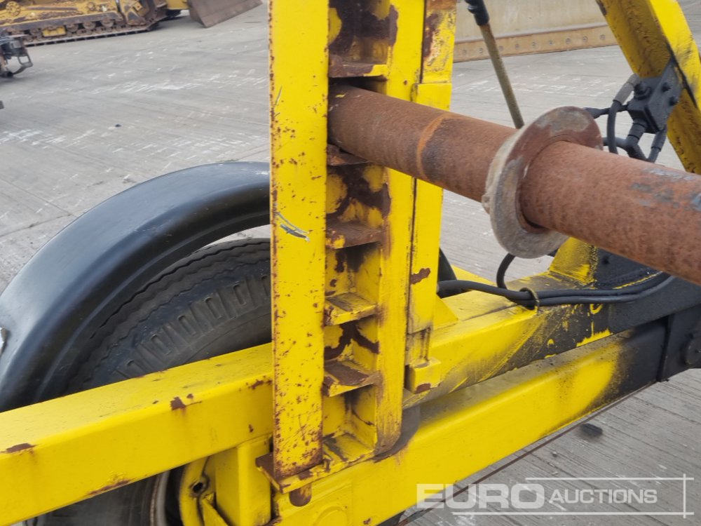 Machinetransporter TWS 3 Ton Single Axle Hydraulic Adjustable Cable Reel Trailer: afbeelding 15
