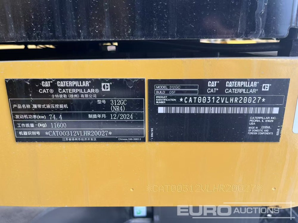 Unused 2024 CAT 312GC - Rupsgraafmachine: afbeelding 3 Unused 2024 CAT 312GC - Rupsgraafmachine: afbeelding 3