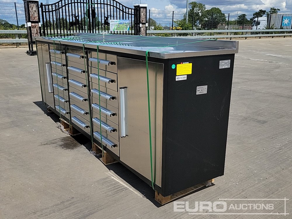Unused 2025 10' Work Bench, 18 Drawers, 2 Cabinets - Werkplaats toebehoor: afbeelding 3 Unused 2025 10' Work Bench, 18 Drawers, 2 Cabinets - Werkplaats toebehoor: afbeelding 3
