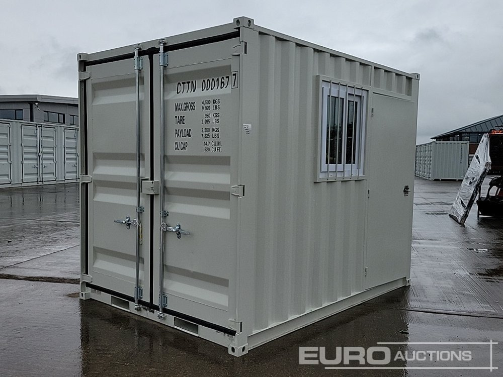 Unused 2025 10' x 8' Container, Door, Window (Cannot Be Reconsigned) - Zeecontainer: afbeelding 1 Unused 2025 10' x 8' Container, Door, Window (Cannot Be Reconsigned) - Zeecontainer: afbeelding 1
