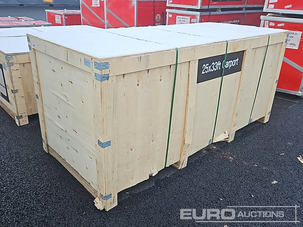 Unused 2025 25' x 33' Double Garage Metal Shed (Cannot Be Reconsigned) - Zeecontainer: afbeelding 4 Unused 2025 25' x 33' Double Garage Metal Shed (Cannot Be Reconsigned) - Zeecontainer: afbeelding 4