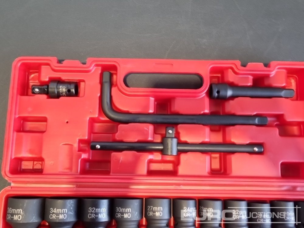 Unused 2025 Boss 1/2" 28pc Pneumatic Short Sleeve Socket Set, 3" Connecting Rod, 5" Connecting Rod Universal Joint, 10" Sliding Rod, 10" Bending Rod Adapter 3/4"-1/2" - Werkplaats toebehoor: afbeelding 5 Unused 2025 Boss 1/2" 28pc Pneumatic Short Sleeve Socket Set, 3" Connecting Rod, 5" Connecting Rod Universal Joint, 10" Sliding Rod, 10" Bending Rod Adapter 3/4"-1/2" - Werkplaats toebehoor: afbeelding 5