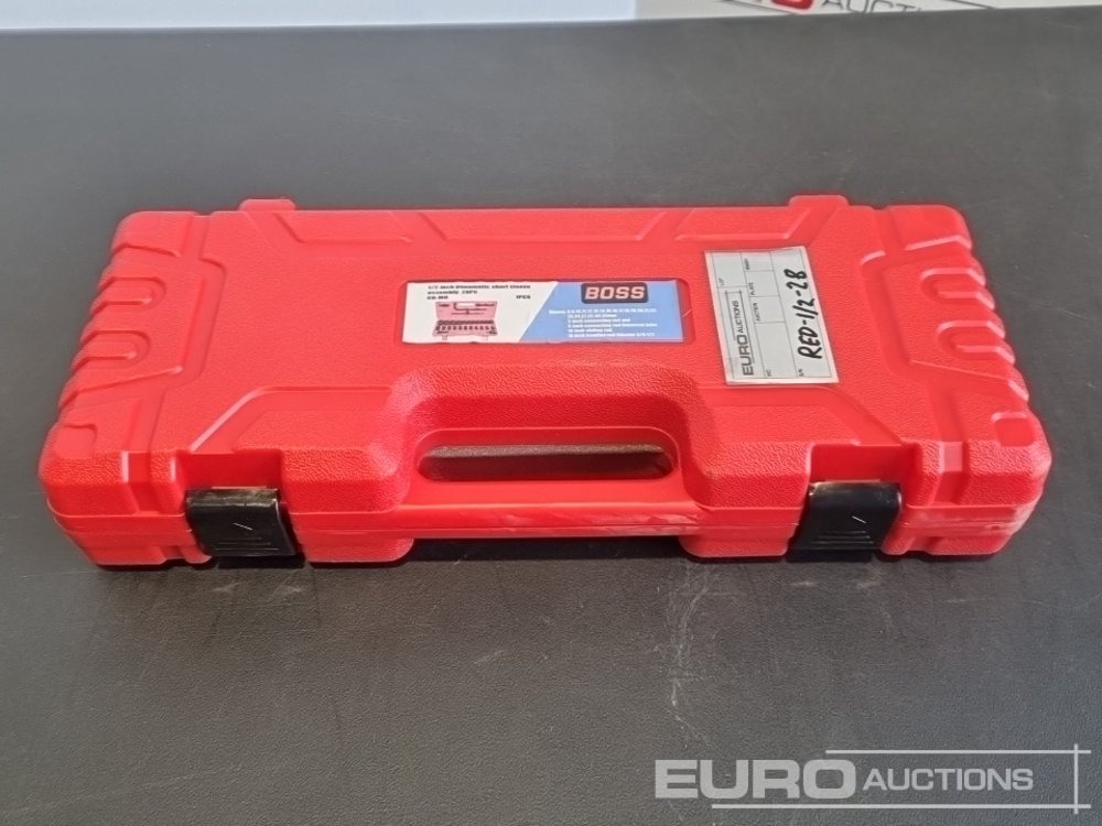 Unused 2025 Boss 1/2" 28pc Pneumatic Short Sleeve Socket Set, 3" Connecting Rod, 5" Connecting Rod Universal Joint, 10" Sliding Rod, 10" Bending Rod Adapter 3/4"-1/2" - Werkplaats toebehoor: afbeelding 2 Unused 2025 Boss 1/2" 28pc Pneumatic Short Sleeve Socket Set, 3" Connecting Rod, 5" Connecting Rod Universal Joint, 10" Sliding Rod, 10" Bending Rod Adapter 3/4"-1/2" - Werkplaats toebehoor: afbeelding 2