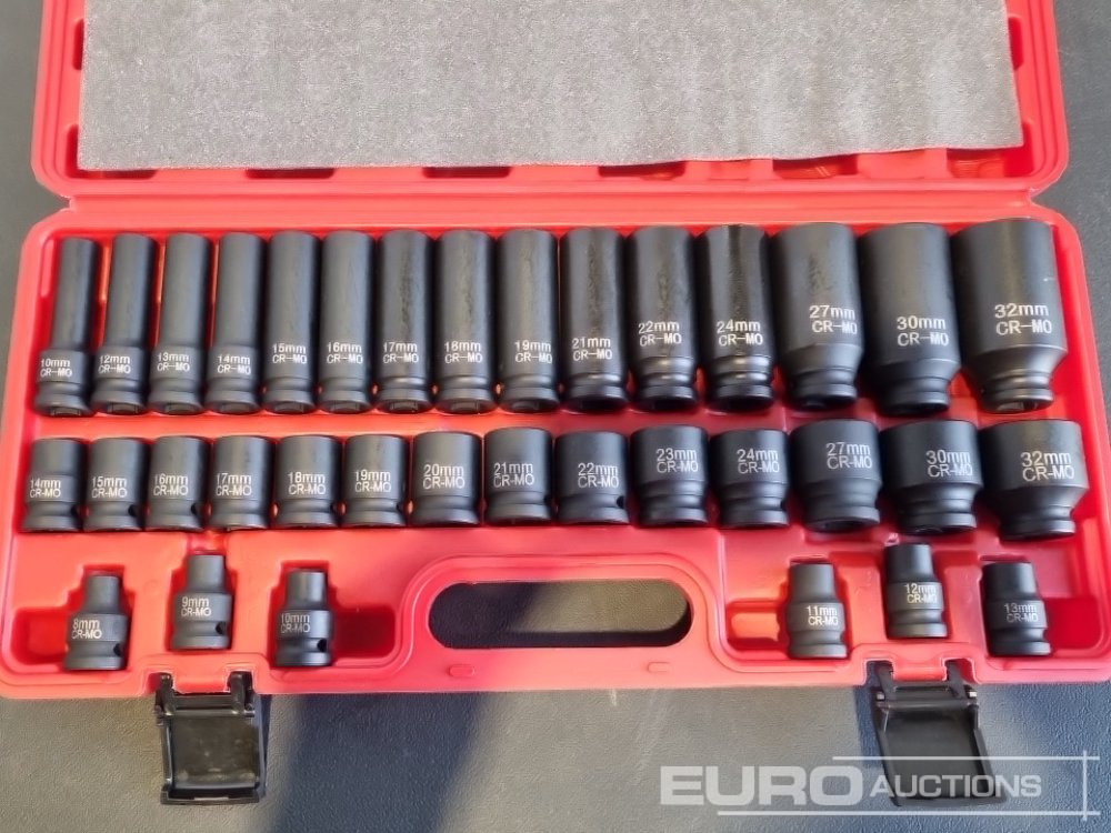 Unused 2025 Boss 1/2" 35pc Pneumatic Long & Short Sleeve Socket Set - Werkplaats toebehoor: afbeelding 5 Unused 2025 Boss 1/2" 35pc Pneumatic Long & Short Sleeve Socket Set - Werkplaats toebehoor: afbeelding 5