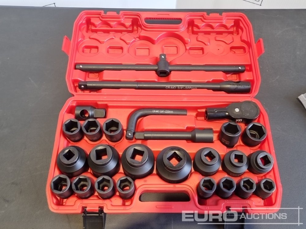 Unused 2025 Boss 3/4" 26pc Heavy Duty Pneumatic Socket Set, 4" Connecting Rod, 8" Connecting Rod Quick Ratchet Wrench, 20" Sliding Road, L Handle Sliding Head Extension Bar - Werkplaats toebehoor: afbeelding 4 Unused 2025 Boss 3/4" 26pc Heavy Duty Pneumatic Socket Set, 4" Connecting Rod, 8" Connecting Rod Quick Ratchet Wrench, 20" Sliding Road, L Handle Sliding Head Extension Bar - Werkplaats toebehoor: afbeelding 4