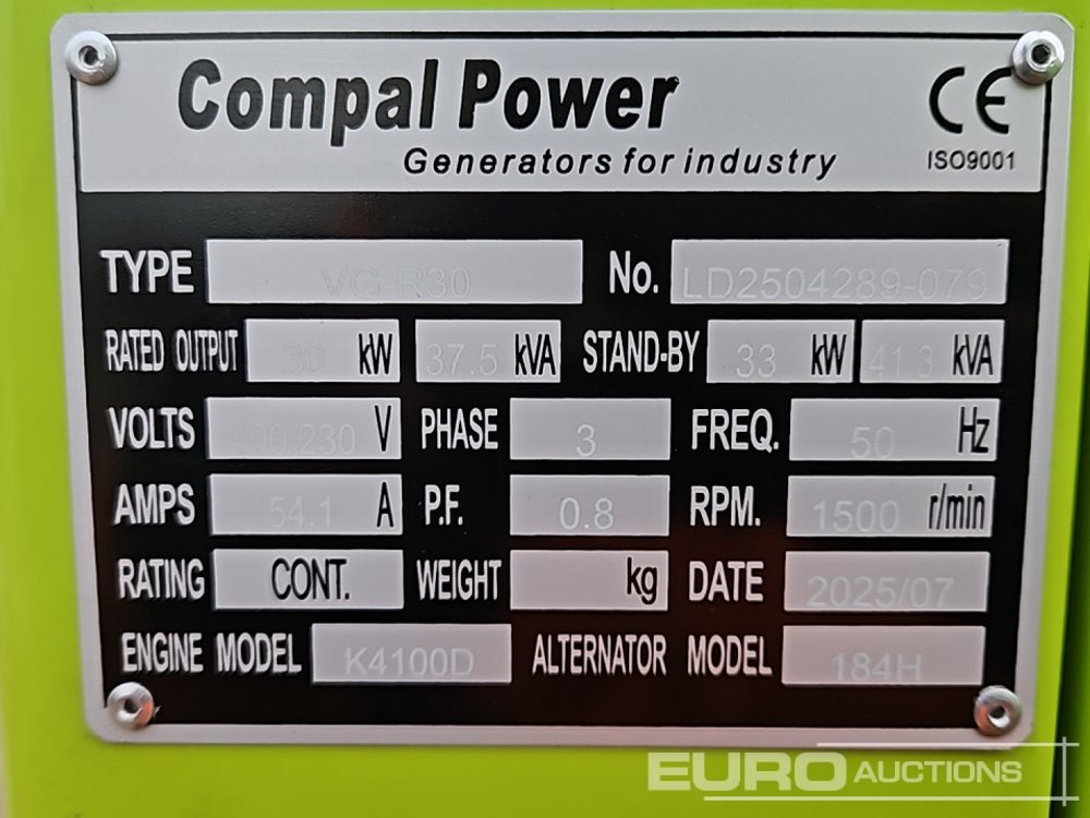 Unused 2025 Compal Power VG-R30 - Industrie generator: afbeelding 2 Unused 2025 Compal Power VG-R30 - Industrie generator: afbeelding 2