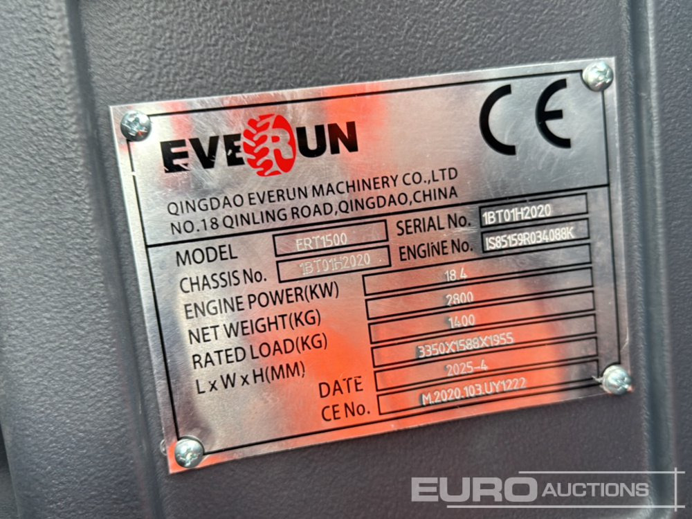 Unused 2025 Everun ERT1500 - Verreiker: afbeelding 1 Unused 2025 Everun ERT1500 - Verreiker: afbeelding 1
