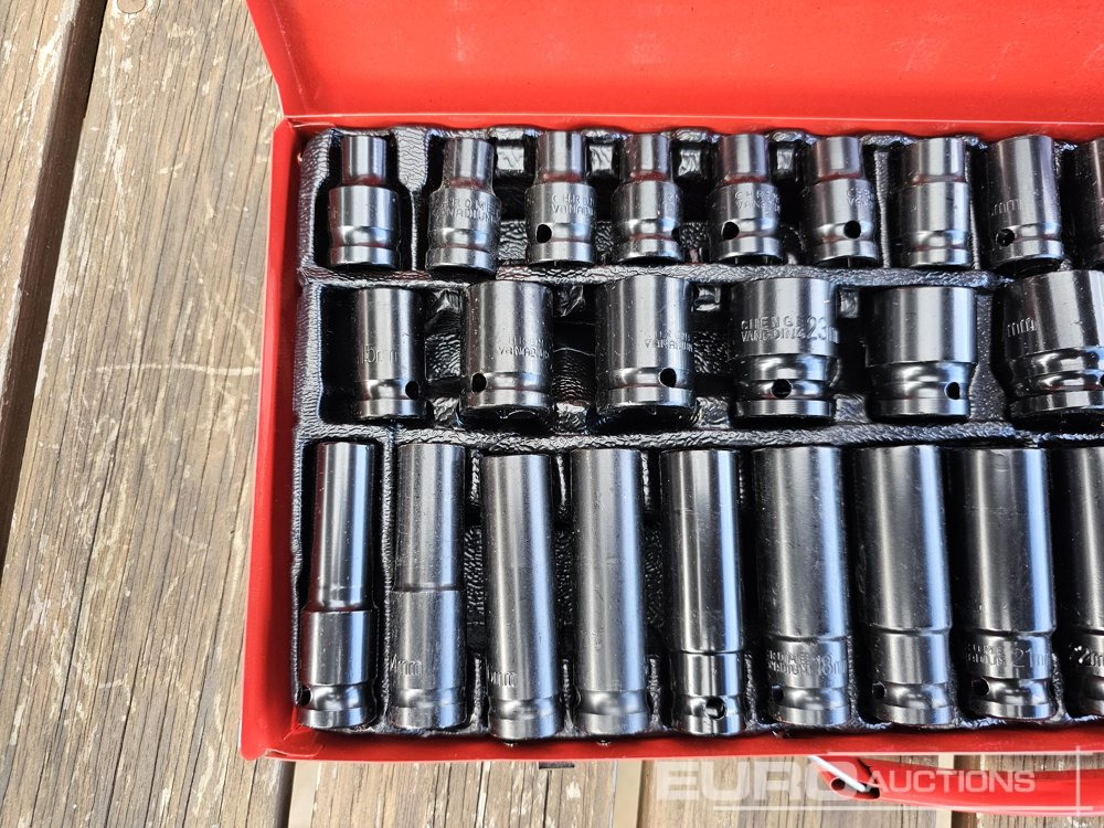 Unused 35Pcs 1/2" Deep Impact Socket Set (8mm-32mm) - Werkplaats toebehoor: afbeelding 2 Unused 35Pcs 1/2" Deep Impact Socket Set (8mm-32mm) - Werkplaats toebehoor: afbeelding 2