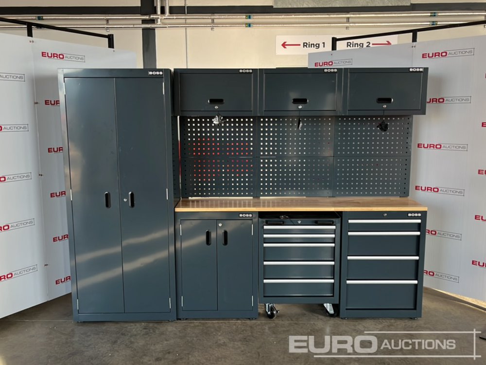 Unused Boss 2.6m 9 Drawer, 5 Cabinet Tool Station - Bouwmaterieel: afbeelding 2 Unused Boss 2.6m 9 Drawer, 5 Cabinet Tool Station - Bouwmaterieel: afbeelding 2