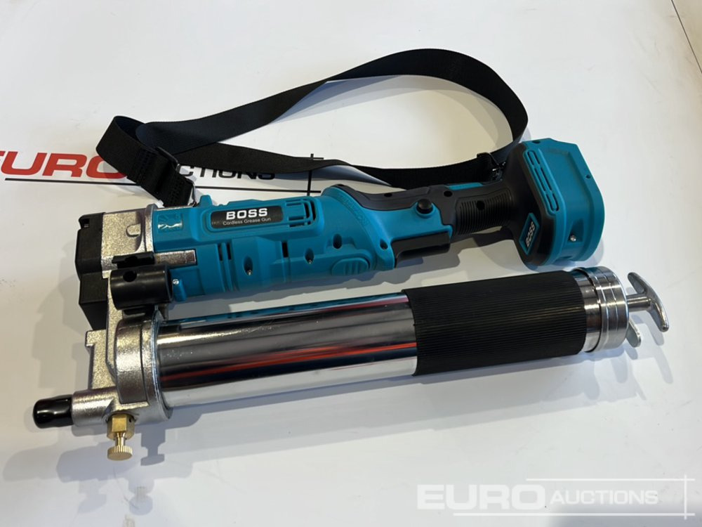 Bouwmaterieel Unused Boss 21 Volt Lithium Battery Cordless Grease Gun, 2 Batteries, Charger, Case, Shoulder Strap, Extension Pieces and Fittings: afbeelding 10 Bouwmaterieel Unused Boss 21 Volt Lithium Battery Cordless Grease Gun, 2 Batteries, Charger, Case, Shoulder Strap, Extension Pieces and Fittings: afbeelding 10