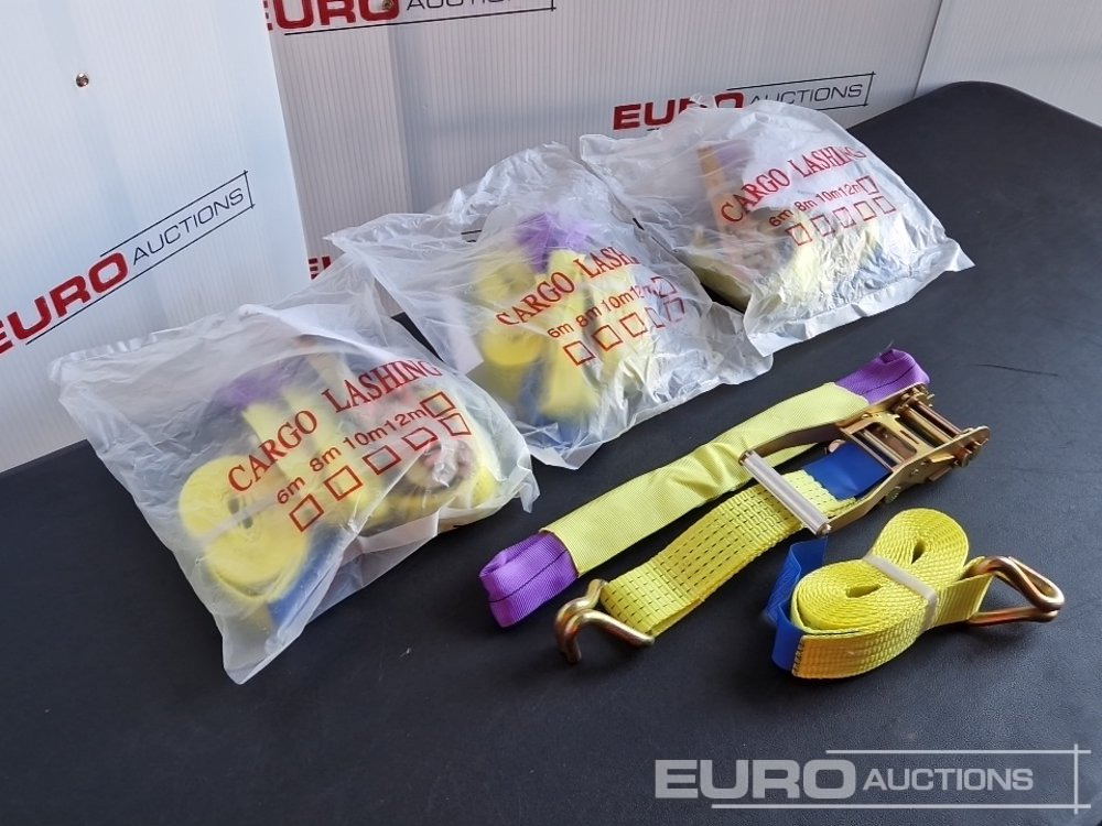 Unused Boss 4M x 50mm 5 Ton Ratchet Straps with Sling (4 of) - Bouwmaterieel: afbeelding 1 Unused Boss 4M x 50mm 5 Ton Ratchet Straps with Sling (4 of) - Bouwmaterieel: afbeelding 1