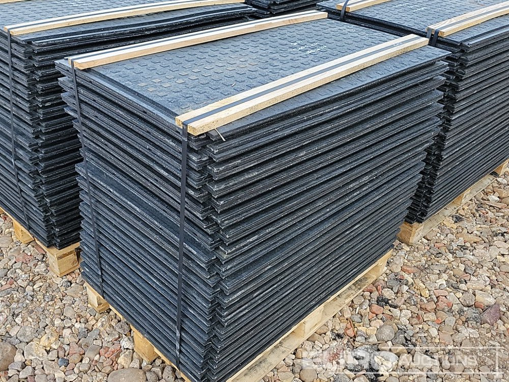 Nieuw Bouwmaterieel Unused Pallet of Rubber Road Plates (4 of) - Connectable: afbeelding 8