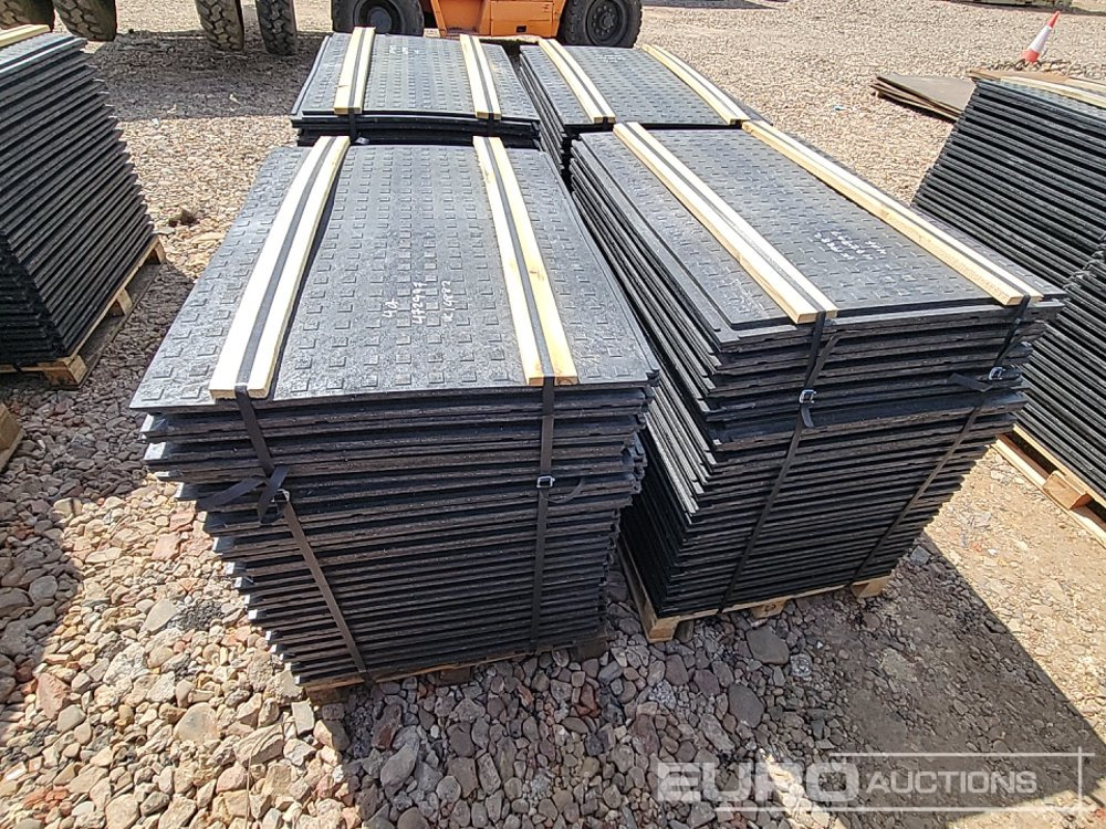 Nieuw Bouwmaterieel Unused Pallet of Rubber Road Plates (4 of) - Connectable: afbeelding 6