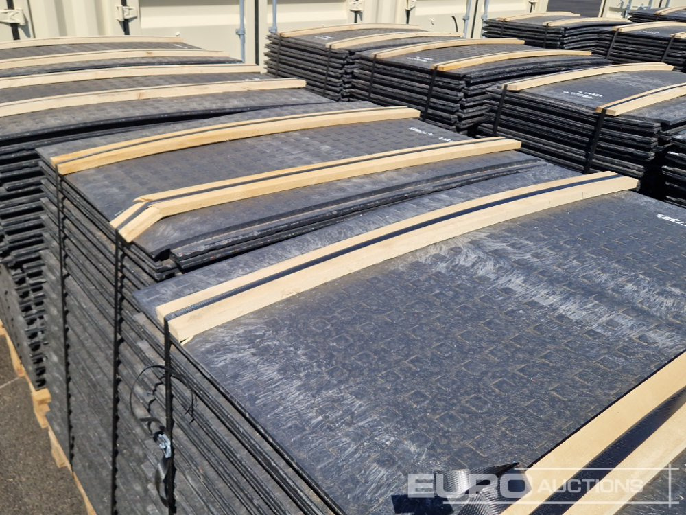 Nieuw Bouwmaterieel Unused Pallet of Rubber Road Plates (4 of) - Connectable: afbeelding 8