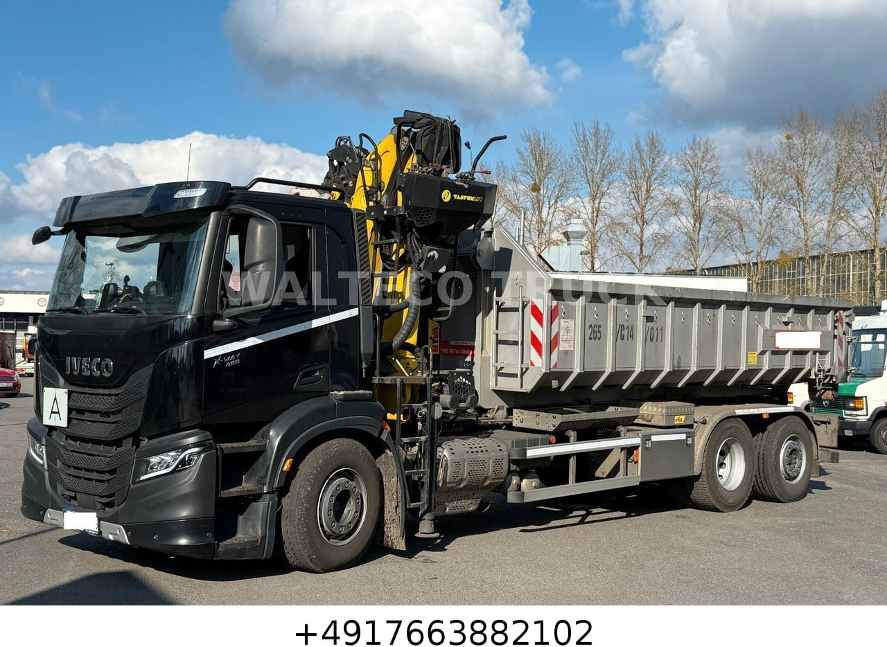 Iveco X Way 460/Abroll HYVA/KRAN TAYFUN/LENKACHSE - Haakarmsysteem vrachtwagen: afbeelding 1 Iveco X Way 460/Abroll HYVA/KRAN TAYFUN/LENKACHSE - Haakarmsysteem vrachtwagen: afbeelding 1