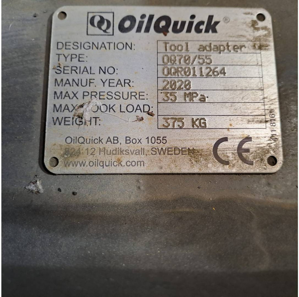OILQUICK DEUTSCHLAND GMBH OILQUICK/OQ70/55 - Snelwissel: afbeelding 2 OILQUICK DEUTSCHLAND GMBH OILQUICK/OQ70/55 - Snelwissel: afbeelding 2