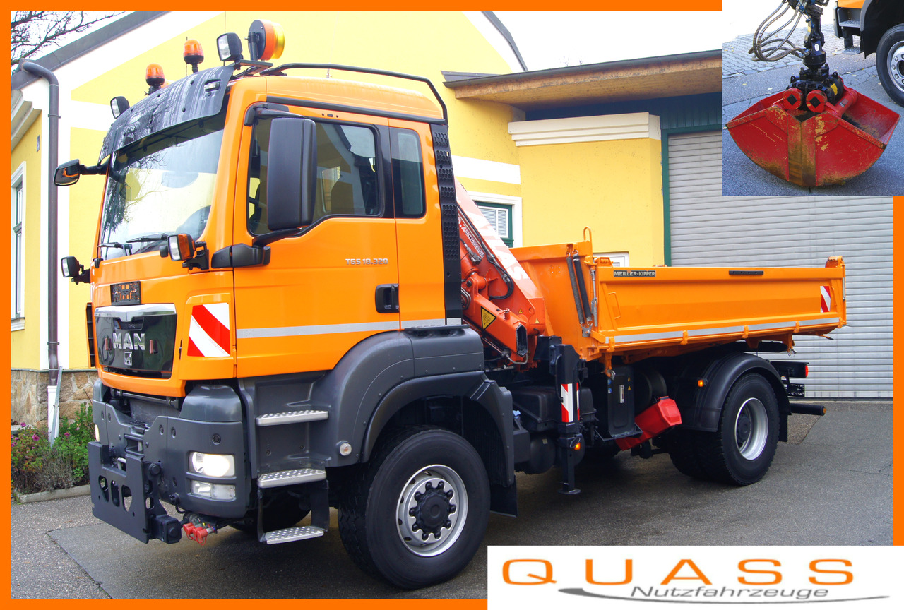 MAN TGS 18.320 BL 4x4/ TÜV/ ATLAS 65.2/ MEILLER/Winterdienst - Kipper vrachtwagen, Kraanwagen: afbeelding 1 MAN TGS 18.320 BL 4x4/ TÜV/ ATLAS 65.2/ MEILLER/Winterdienst - Kipper vrachtwagen, Kraanwagen: afbeelding 1